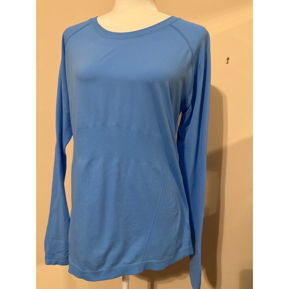 Athleta Women's Blue Long Sleeve Athletic Athliesure Pullover Thumbholes XL